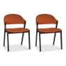 Regent Peppercorn Dining Chairs (Rust Velvet) by Bentley Designs