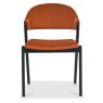 Regent Peppercorn Dining Chairs (Rust Velvet) by Bentley Designs