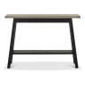 Regent Weathered Oak & Peppercorn Console Table with Shelf by Bentley Designs
