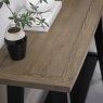 Regent Weathered Oak & Peppercorn Console Table with Shelf by Bentley Designs