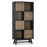 Regent Weathered Oak & Peppercorn Display Cabinet by Bentley Designs