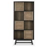 Regent Weathered Oak & Peppercorn Display Cabinet by Bentley Designs