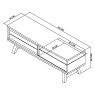 Regent Weathered Oak & Peppercorn Entertainment Unit by Bentley Designs