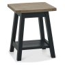 Regent Weathered Oak & Peppercorn Lamp Table by Bentley Designs