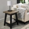 Regent Weathered Oak & Peppercorn Lamp Table by Bentley Designs
