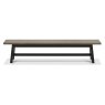 Regent Weathered Oak & Peppercorn Large Bench by Bentley Designs