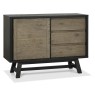 Regent Weathered Oak & Peppercorn Narrow Sideboard by Bentley Designs