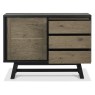 Regent Weathered Oak & Peppercorn Narrow Sideboard by Bentley Designs
