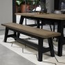 Regent Weathered Oak & Peppercorn Small Bench by Bentley Designs