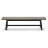 Regent Weathered Oak & Peppercorn Small Bench by Bentley Designs