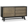 Regent Weathered Oak & Peppercorn Wide Sideboard by Bentley Designs