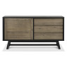 Regent Weathered Oak & Peppercorn Wide Sideboard by Bentley Designs