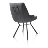 Thomas Swivel Dining Chair (Charcoal) by Habufa