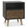 Sienna Fumed Oak & Peppercorn 1 Drawer Nightstand by Bentley Designs