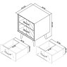 Sienna Fumed Oak & Peppercorn 2 Drawer Nightstand by Bentley Designs