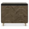 Sienna Fumed Oak & Peppercorn 3 Drawer Chest by Bentley Designs