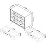 Sienna Fumed Oak & Peppercorn 3 Drawer Chest by Bentley Designs