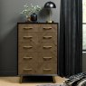 Sienna Fumed Oak & Peppercorn 5 Drawer Chest by Bentley Designs