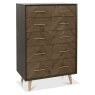 Sienna Fumed Oak & Peppercorn 5 Drawer Chest by Bentley Designs