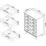 Sienna Fumed Oak & Peppercorn 5 Drawer Chest by Bentley Designs