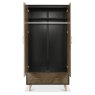 Sienna Fumed Oak & Peppercorn Double Wardrobe by Bentley Designs