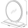 Sienna Fumed Oak & Peppercorn Gold Vanity Mirror by Bentley Designs
