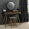 Sienna Fumed Oak & Peppercorn Gold Vanity Mirror by Bentley Designs