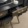Sienna Fumed Oak & Peppercorn Gold Vanity Mirror by Bentley Designs