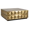 Coffee Table Collada Brushed Gold Incl. Glass Top by Richmond Interiors