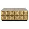 Coffee Table Collada Brushed Gold Incl. Glass Top by Richmond Interiors