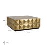 Coffee Table Collada Brushed Gold Incl. Glass Top by Richmond Interiors Coffee Table Collada Brushed Gold Incl. Glass Top by Richmond Interiors