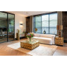 Coffee Table Collada Brushed Gold Incl. Glass Top by Richmond Interiors Coffee Table Collada Brushed Gold Incl. Glass Top by Richmond Interiors