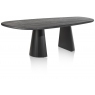 Arawood 210 x 120cm Teardrop Dining Table (Black) by Habufa