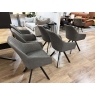 Set of 6 Eliot Swivel Dining Chairs (Showroom Clearance)