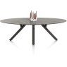 Minato 240 x 110cm Oval Dining Table (Light Grey Finish) by Habufa