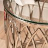 Willow Chrome Metal and Glass End Table Willow Chrome Metal and Glass End Table
