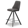 Austin Counter Stool (Dark Grey Faux Leather) by Kesterport