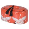 Coral Lidded Bird Jar Coral Lidded Bird Jar