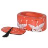 Coral Lidded Bird Jar Coral Lidded Bird Jar