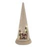 LED Santa Glass Tree Deco 28cms