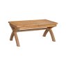 Queensbury Oak Small Cross Leg 180-260cm Extending Dining Table Queensbury Oak Small Cross Leg 180-260cm Extending Dining Table