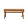 Queensbury Oak Small Cross Leg 180-260cm Extending Dining Table Queensbury Oak Small Cross Leg 180-260cm Extending Dining Table
