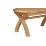 Queensbury Oak Oval Cross Leg 176-256cm Extending Dining Table Queensbury Oak Oval Cross Leg 176-256cm Extending Dining Table