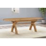 Queensbury Oak Oval Cross Leg 176-256cm Extending Dining Table Queensbury Oak Oval Cross Leg 176-256cm Extending Dining Table