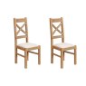 Queensbury Oak Cross Back Dining Chairs (Sold in Pairs) Queensbury Oak Cross Back Dining Chairs (Sold in Pairs)