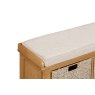 Queensbury Oak Hall Bench with Baskets Queensbury Oak Hall Bench with Baskets