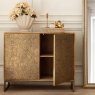 Isadora Embossed Cabinet Brass Isadora Embossed Cabinet Brass