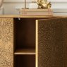 Isadora Embossed Cabinet Brass Isadora Embossed Cabinet Brass