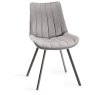 Pair of Fontana Dining Chairs (Grey Velvet Fabric) by Bentley Designs Pair of Fontana Dining Chairs (Grey Velvet Fabric) by Bentley Designs