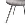 Pair of Fontana Dining Chairs (Grey Velvet Fabric) by Bentley Designs Pair of Fontana Dining Chairs (Grey Velvet Fabric) by Bentley Designs